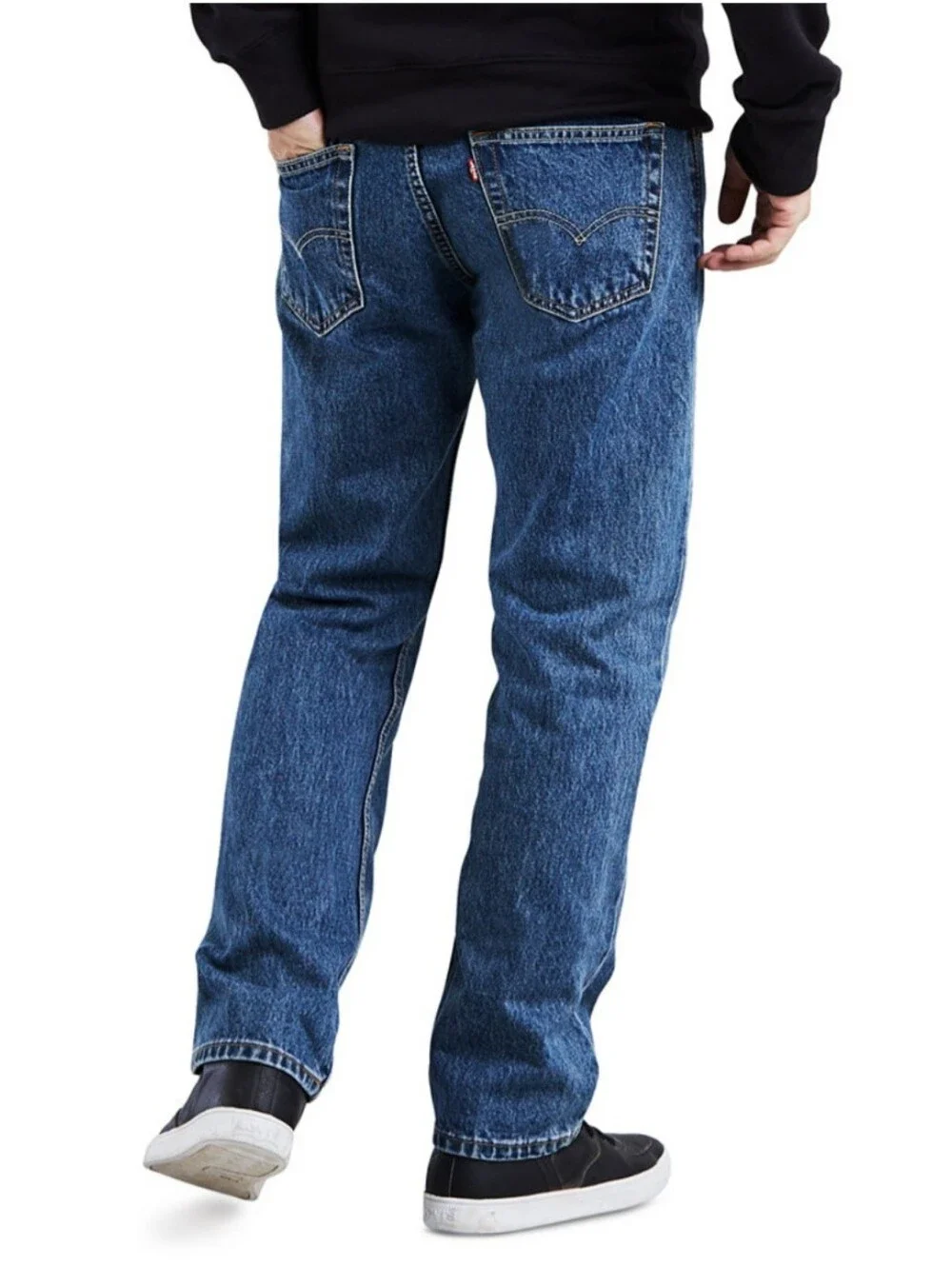 Levis Men's 505 Relaxed Fit Men's Jeans in Medium Blue Denim Size 36